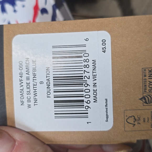 NIB The North Face Women’s Base Camp Slide III – Americana SIZE 9 - Picture 6 of 7